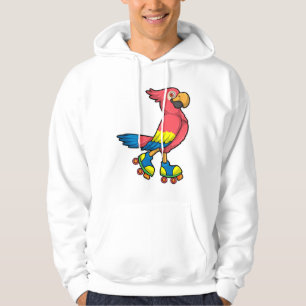 Veste À Capuche Perroquet comme patineur avec patins à rouleaux