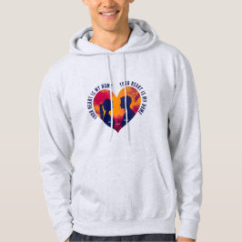 Veste À Capuche Personalizable Romantic Couple Silhouette Heart 