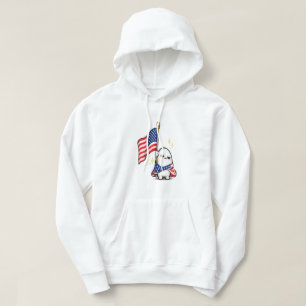 Veste À Capuche Personnage drôle fatigué du 4 juillet USA