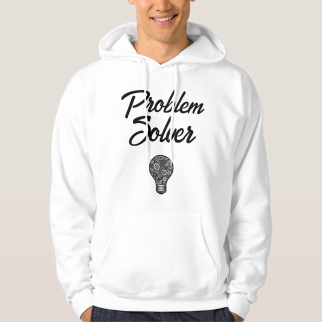 Veste À Capuche Personnalisé Meilleur Papa PROBLEM SOLVER Hommes D (Devant)