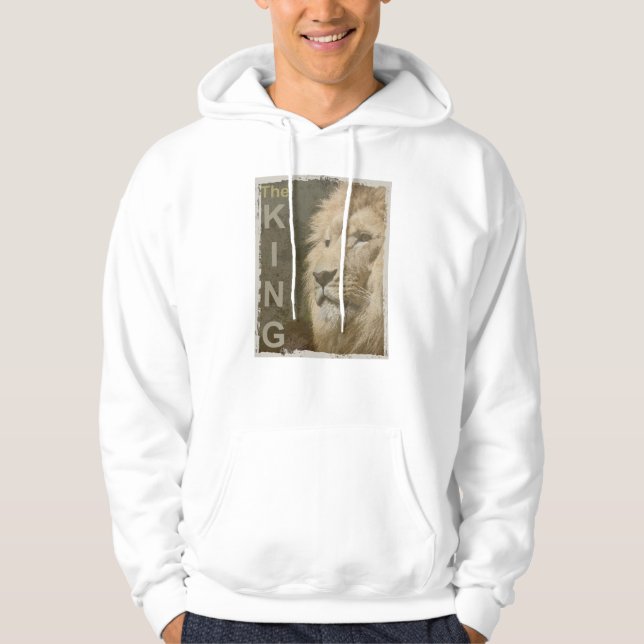 Veste À Capuche Personnalisé Moderne Élégant Pop Art Tête de lion  (Devant)