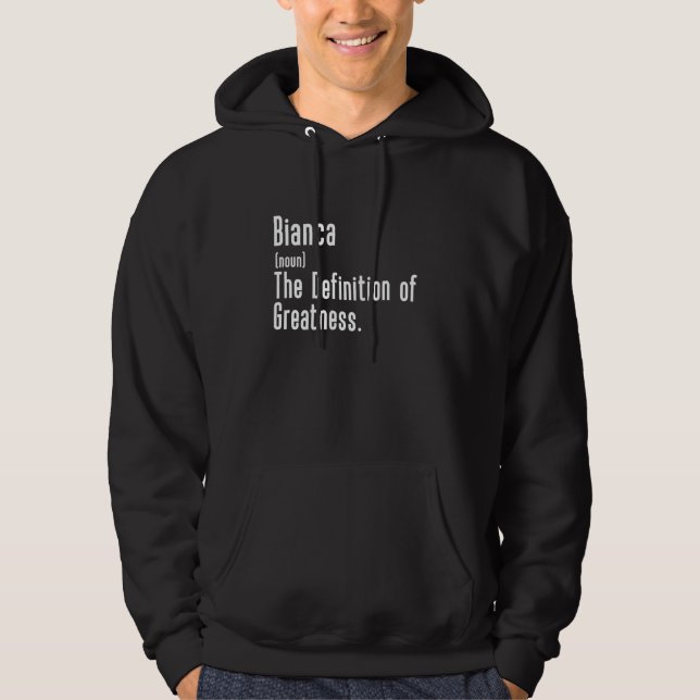 Veste À Capuche Personnalisé Pour Bianca - Chemise Drôle Avec Le N (Devant)