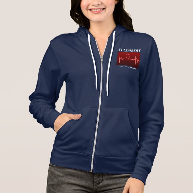Veste À Capuche Personnalisé, RN, Télémétrie, Nom, Informations d' (Devant)