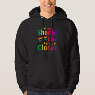 Veste À Capuche Personne Ne Devrait Vivre Dans Un Closet Rainbow P