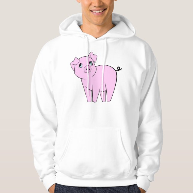 Veste À Capuche Petit Cochon, Petit Cochon, Chien, Cochon Rose, An (Devant)