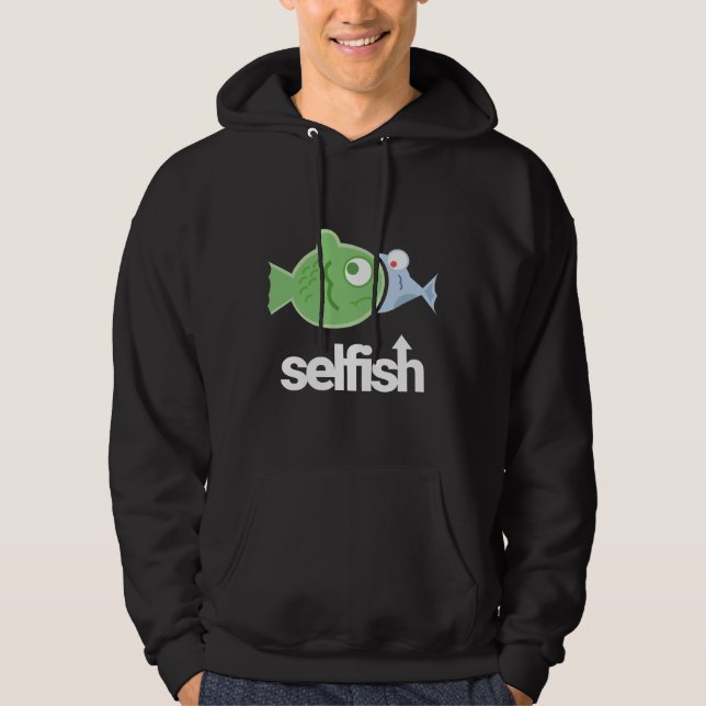 Veste À Capuche Petits Poissons Égoïstes Essayant De Manger De Gro (Devant)