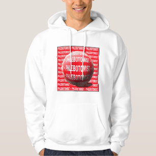 VESTE À CAPUCHE PHLÉBOTOMISTE SPHÈRE GOUTTE SANGUINE
