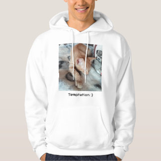 Veste À Capuche Photo de chat roux, texte drôle devant et derrière