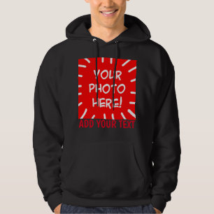 Veste À Capuche Photo et texte personnalisés