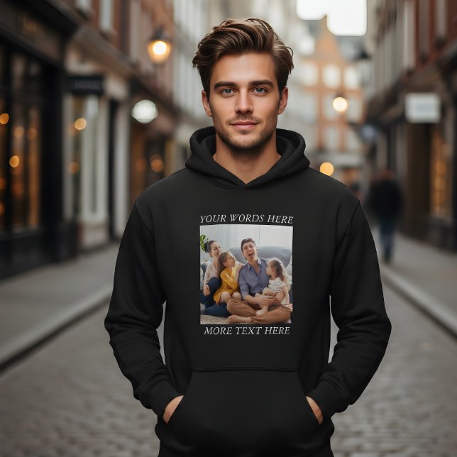 Veste À Capuche Photo Memory Custom Hoodie with Your Text (Créateur téléchargé)