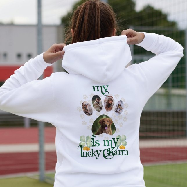 Veste À Capuche Photos de Paw Chien Personnalisé Saint Patrick's D (Créateur téléchargé)