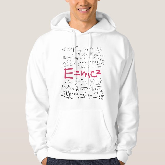 Veste À Capuche Physique et formules mathématiques EMC2 (Devant)