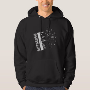 Veste À Capuche Piano Player Flying Music Notes Pianiste