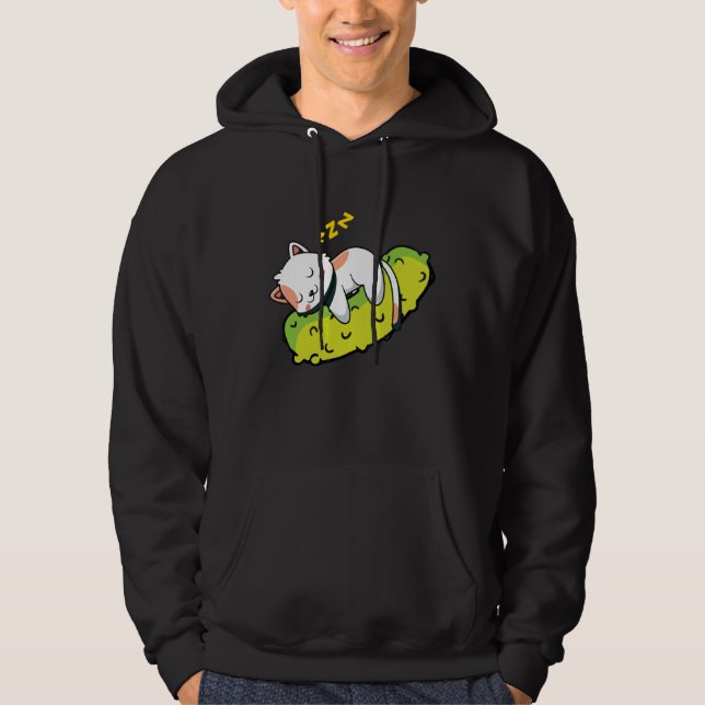Veste À Capuche Picks Chat Concombre Gherkin Enfants (Devant)