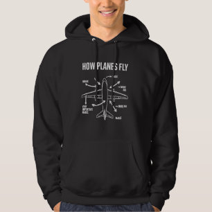 Veste À Capuche Pilote d'avion Comment les avions volent drôle Cad