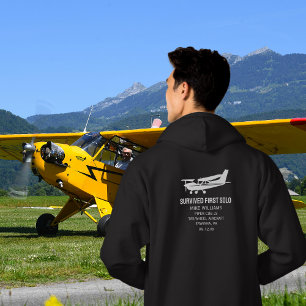 Veste À Capuche Pilote Étudiant Premier Solo Avion Cessna Drôle
