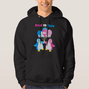 Veste À Capuche Pingouin Genre Révélation Fête Rose Ou Bleu Nous A
