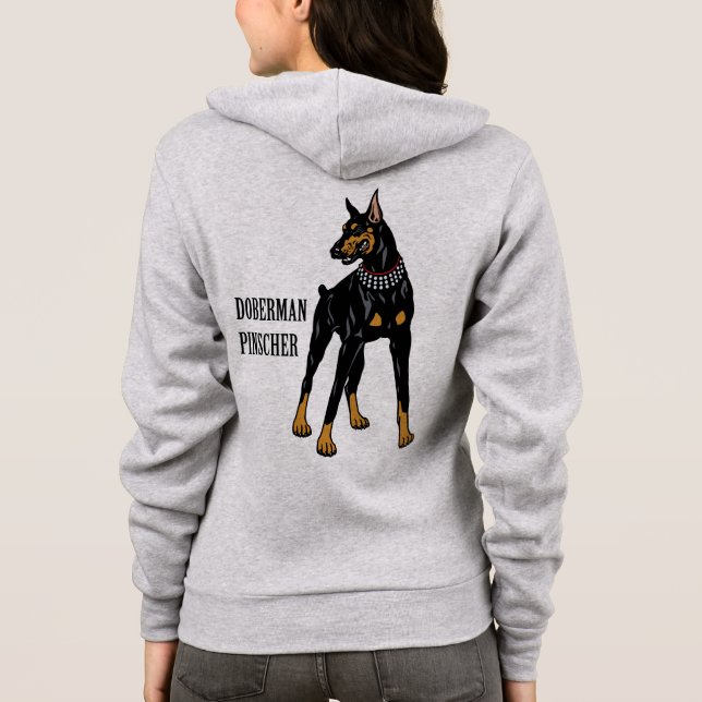 Veste À Capuche pinscher de dobermann (Dos)