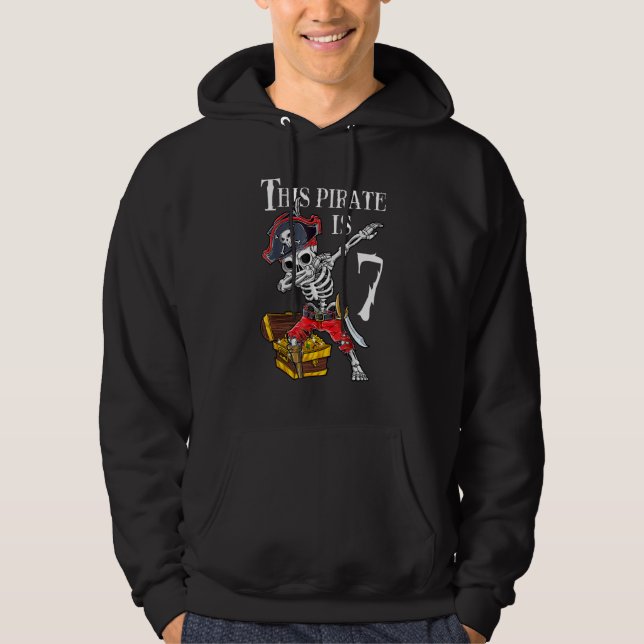 Veste À Capuche Pirate de 7 ans Anniversaire Pirate Dabbing Pirate (Devant)