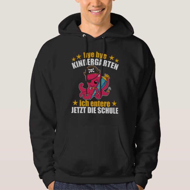 Veste À Capuche Pirate Octopus inscription à l'école pour enfants  (Devant)