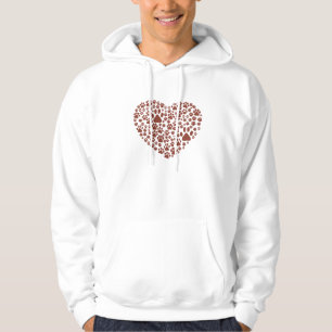 Veste À Capuche Pistes de chiens, sentiers, empreintes de pattes, 