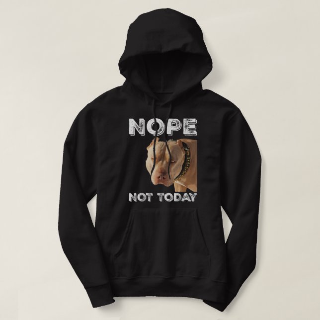 Veste À Capuche Pitbull - Non Pas Aujourd'Hui T-Shirt Pitbull Love (Design devant)