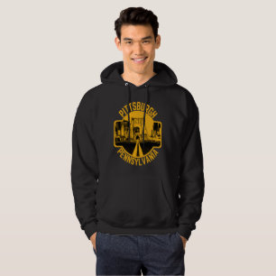 Veste À Capuche Pittsburgh Steel City Skyline Bridge Pennsylvanie 