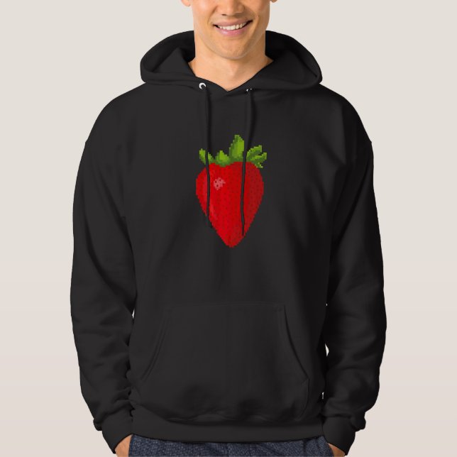 Veste À Capuche Pixel Fraise (Devant)