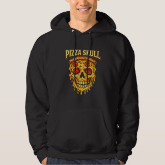 Veste À Capuche Pizza Skull Vintage Dark Humor Food Lover Design