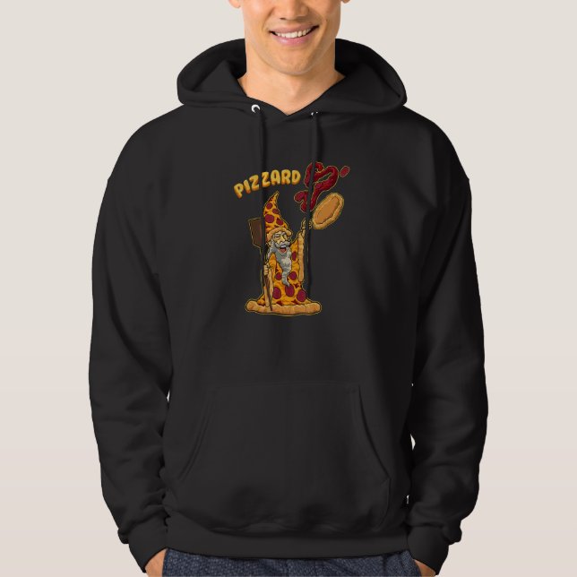 Veste À Capuche Pizzard Pizza Wizard Fast Food Pun Humour alimenta (Devant)