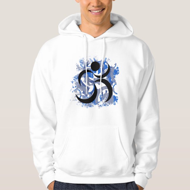 Veste À Capuche Plaine fonctionnante d'homme de Parkour (Devant)