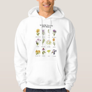 Veste À Capuche Plantes et herbes médicinales Fleur sauvage Jardin
