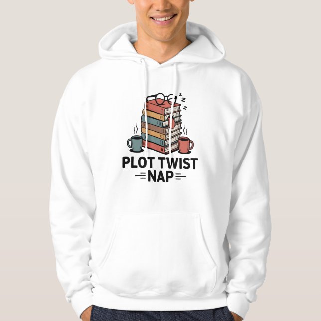 Veste À Capuche Plot Twist Nap | Cozy Reading Humor   (Devant)