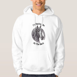 Veste À Capuche Plutôt Être À Barn Horn Lover Pony Sketch Animal T