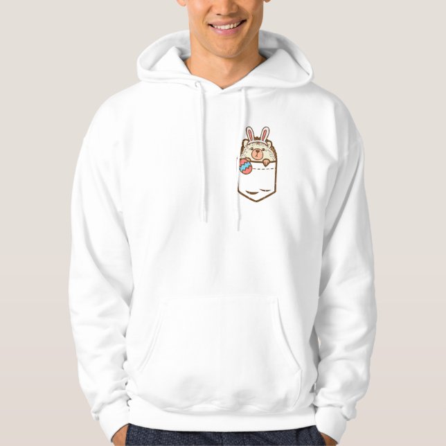 Veste À Capuche Poche Hérisson de Pâques Grotte Oeuf mignon Animal (Devant)