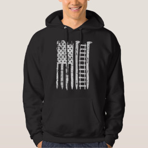 Veste À Capuche pointe de chemin de fer drapeau américain Cadeau d
