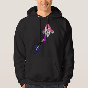 Veste À Capuche Poisson Koi Genderfluide