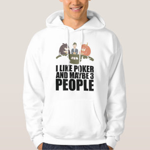Veste À Capuche Poker - J'Aime Poker Et Peut-Être 3 Personnes