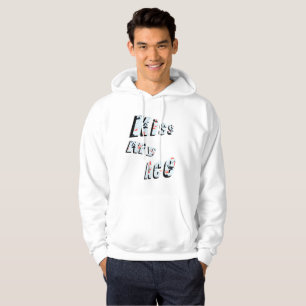 Veste À Capuche Poker Kiss My Ace, Funny Mens Sweatshirt blanc