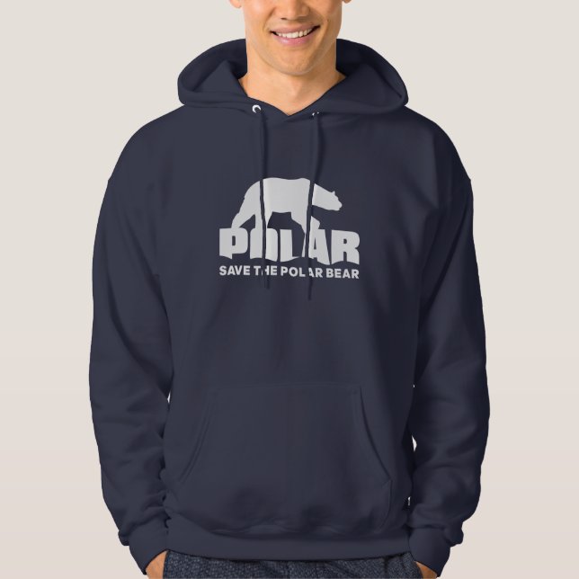 Veste À Capuche POLAIRE - sauvez l'ours blanc (Devant)