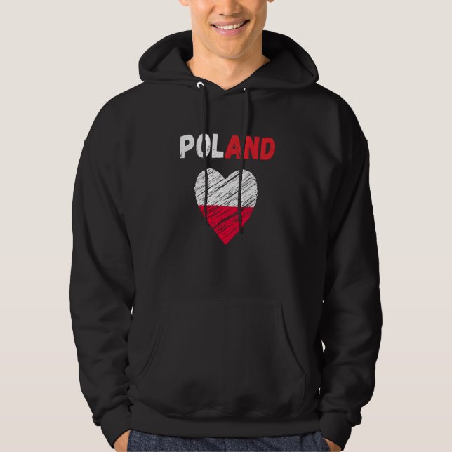 Veste À Capuche Poland Flag Holiday Poland Polska Heart Polish Fla (Devant)