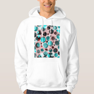 Veste À Capuche Polka point aquarelle, motif abstrait.
