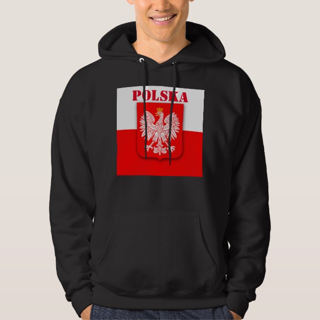 Veste À Capuche Pologne Drapeau Monde Football Patriotique Footbal (Devant)