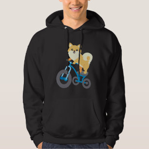 Veste À Capuche Poméranien À cheval Un Tricycle Drôle Amateur De C
