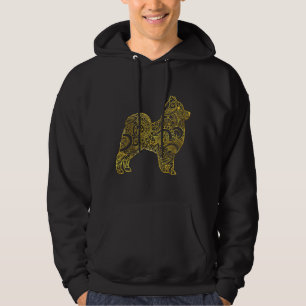 Veste À Capuche Poméranien En Motif Décoratif Or