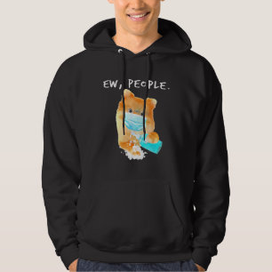 Veste À Capuche Poméranien Ew Personnes Chien Portant Un Masque Vi