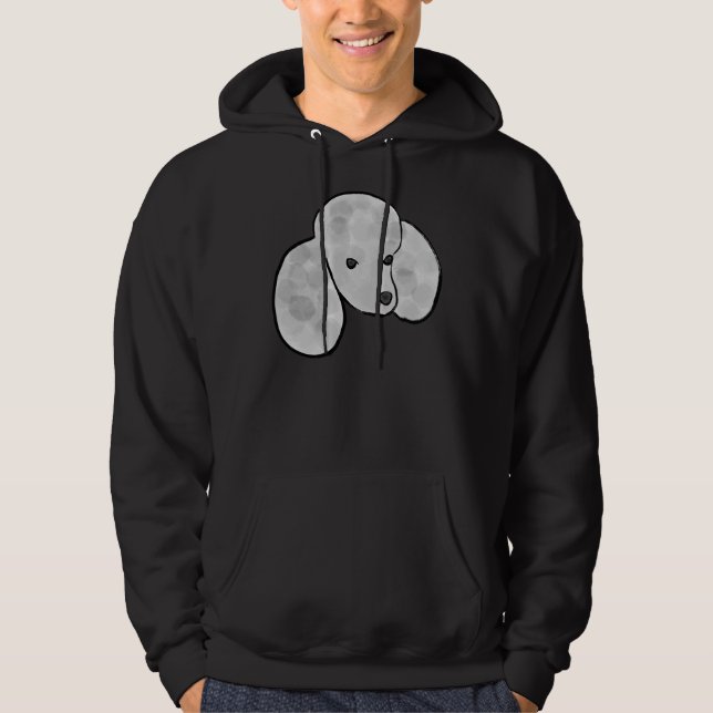 Veste À Capuche Poodle d'argent (Devant)
