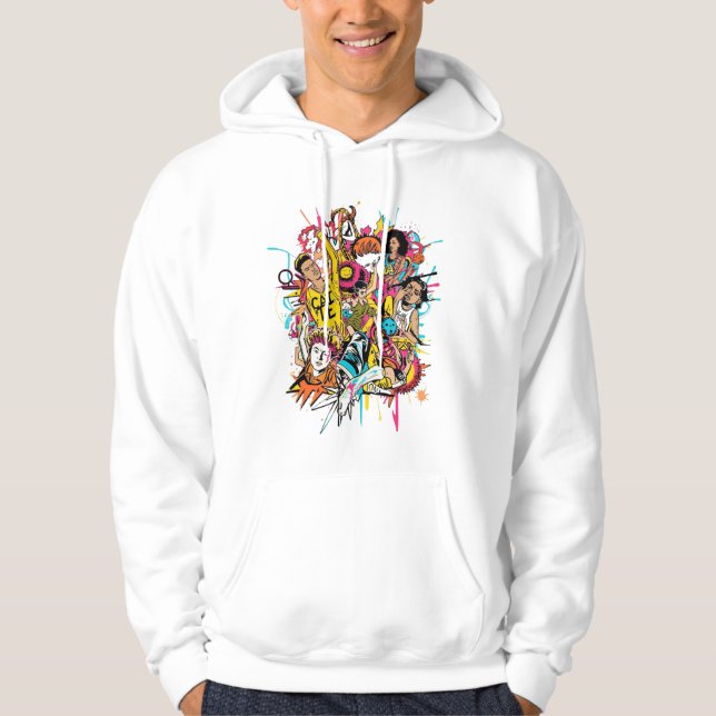 Veste À Capuche Pop Art Style Tee – Bold Retro Design (Devant)