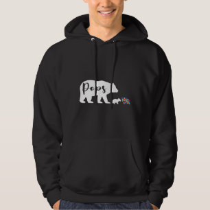 Veste À Capuche Pops Bear Sensibilisation sur l'autisme Love Suppo