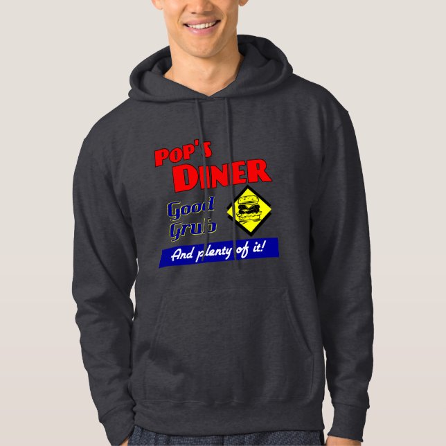 Veste À Capuche Pops Diner Retro Restaurant Art T-Shirt (Devant)